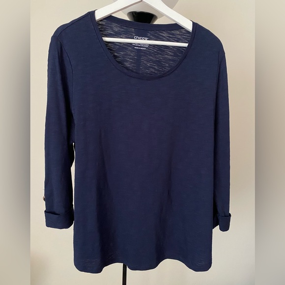 Chico's Tops - Chico's women’s Navy Top Size L